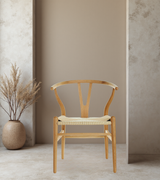 Lars American Oak Nordic Style Cord Seat Dining Chair