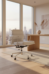 White Leather Executive Office Chair