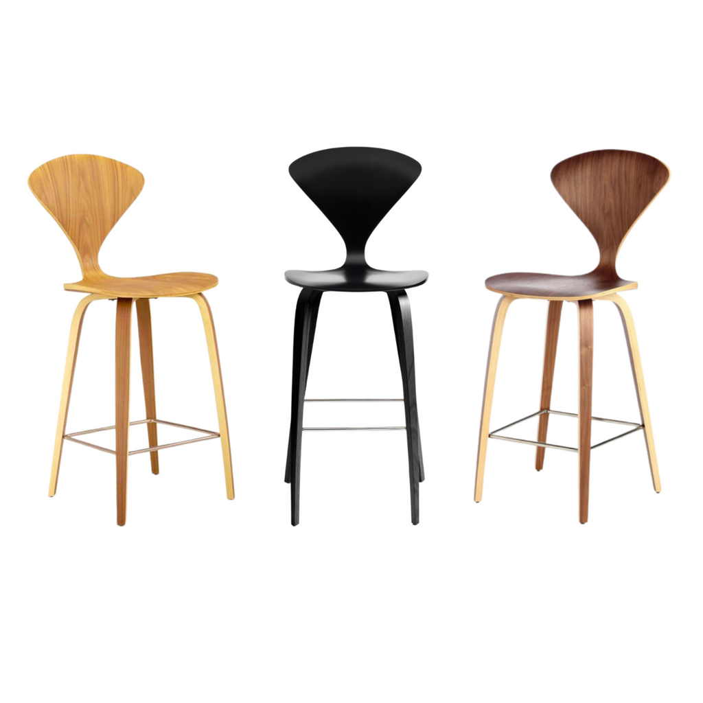Norman Cherner Style Counter Stool 65cm Seat Height Onske