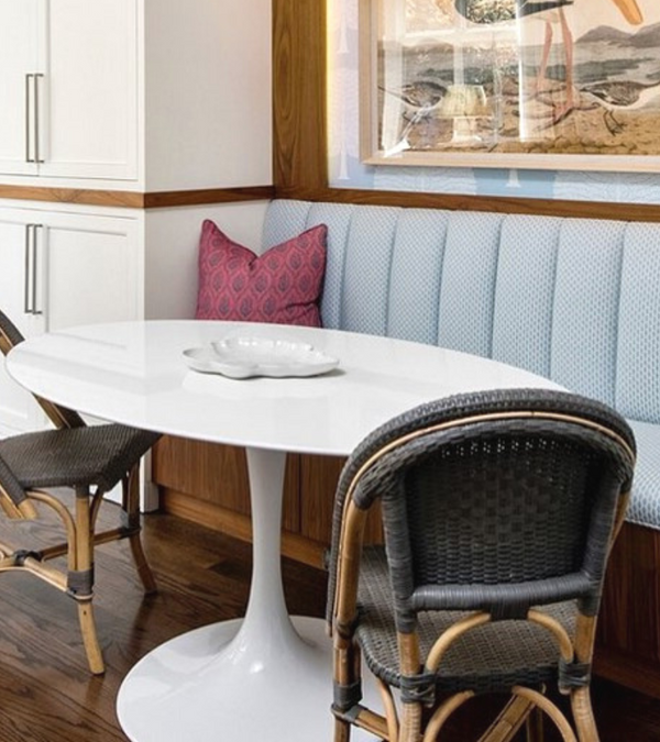 150cm Oval White Wood Tulip Dining Table