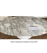 Arabescato Marble Tulip Dining Table in Choice of Size - Onske