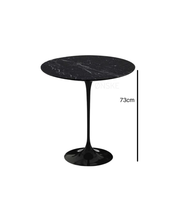 Nero Marquina Marble Bistro Table For Two Choice of Size - Onske