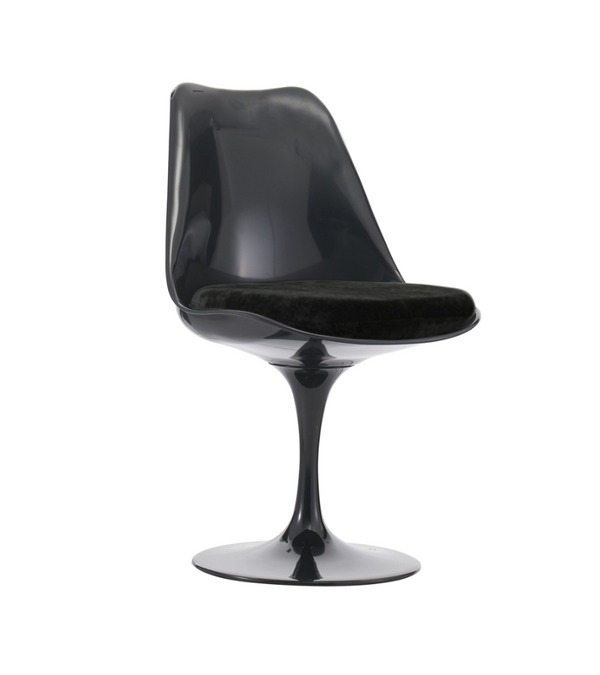 Black Tulip Style Swivel Dining Chair