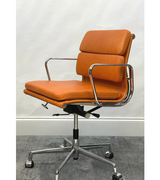 Caramel Leather Midcentury Style Office Chair