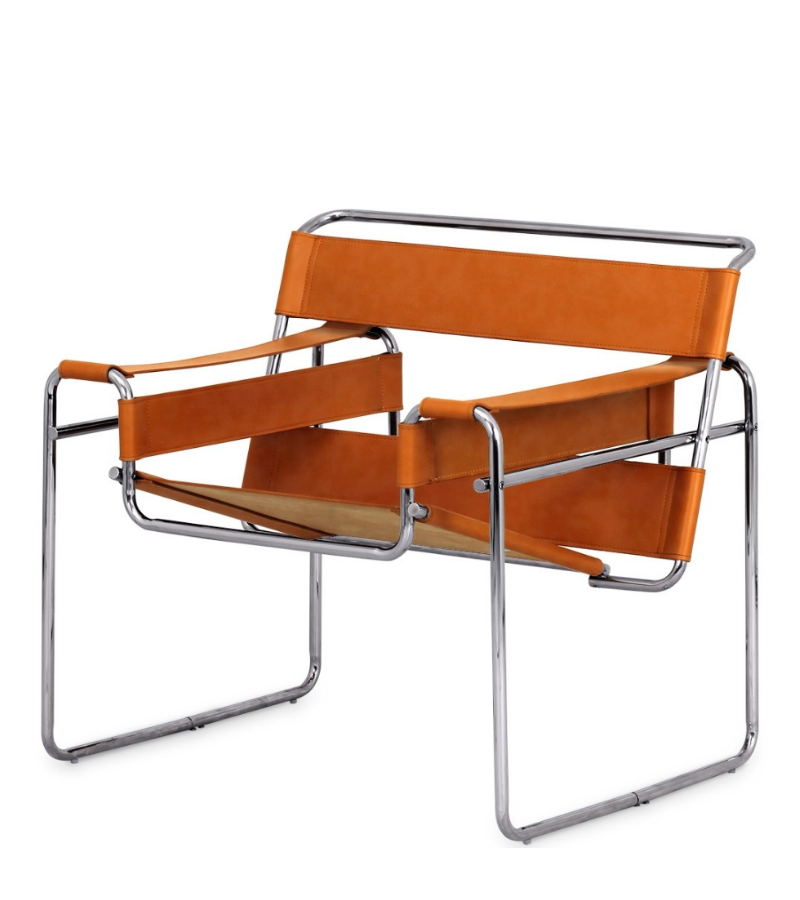 Wassily Style Chair in Premium Leather Onske