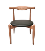 Cowhorn Style Round Dining Chair
