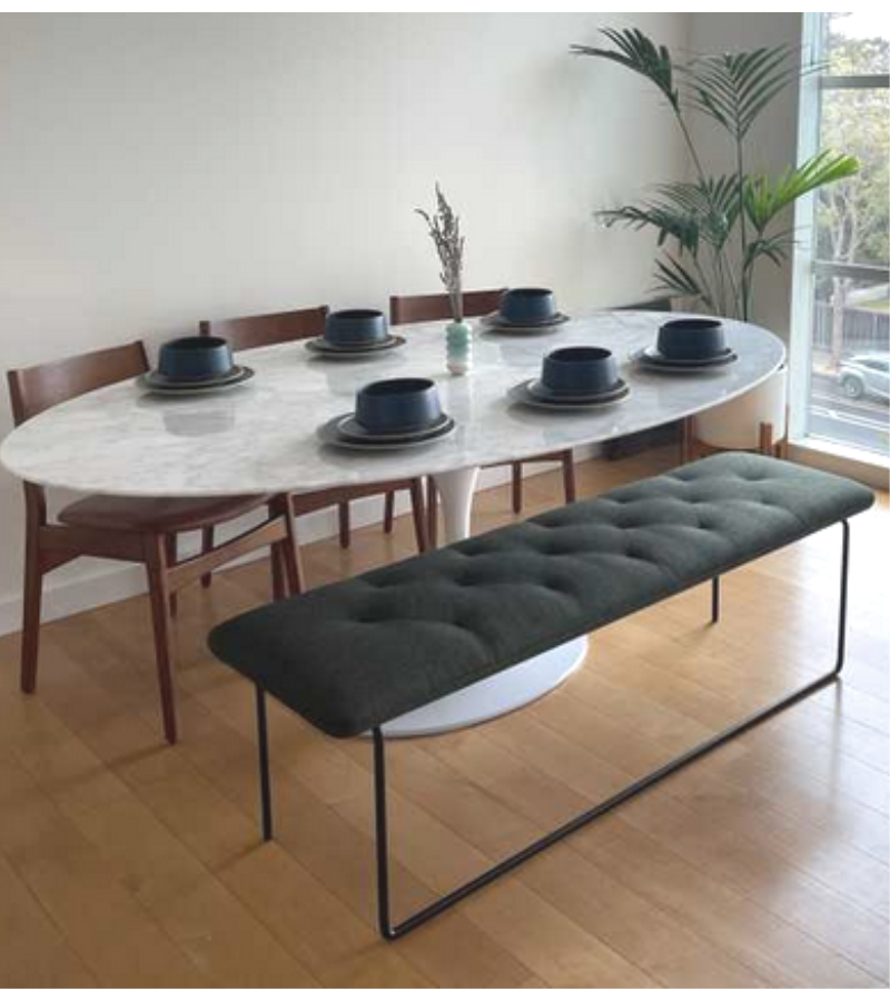 Oval Italian Marble Tulip Style Dining Table Choice of Size