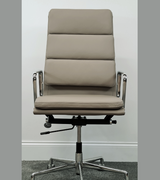219 Eames Style Office Chair in Aniline Leather High Back Soft Pad