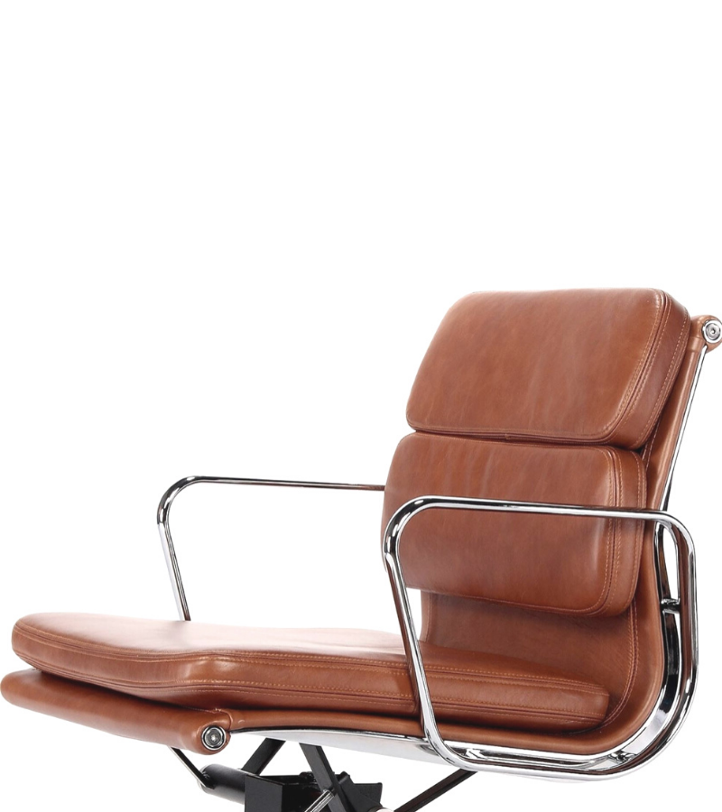 EA 217 Style Office Chair in Waxed Aniline Leather - Onske
