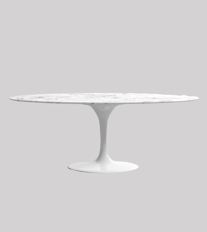Oval Marble Tulip Table Choice of Size - Onske