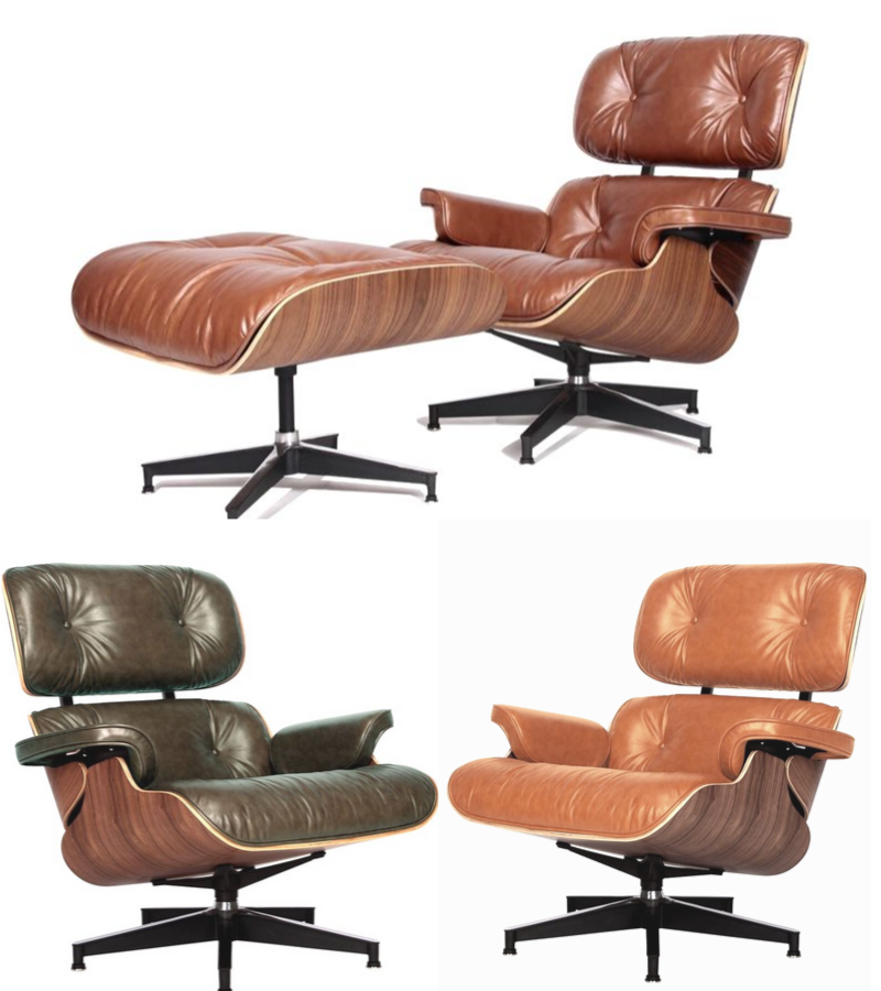 Aniline leather eames online chair