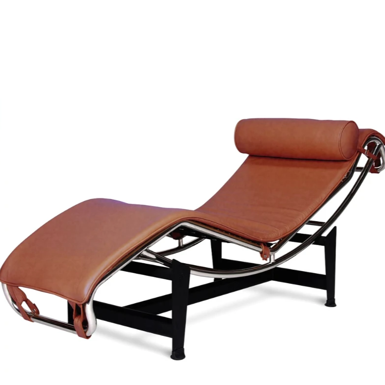 LC4 Chaise Longue Corbusier style in full leather - Onske