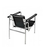 LC1 Basculant Chair Corbusier Style Black White Pony Hide - Onske