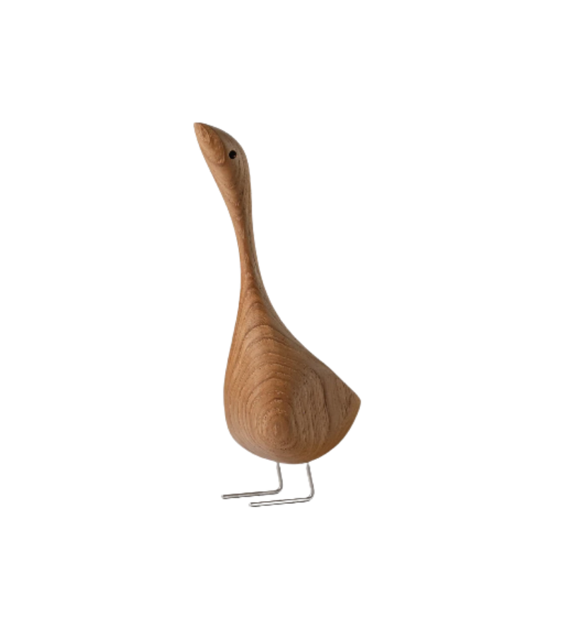 Nordic Style Goose Wood Figurine