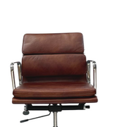 Cognac Waxed Leather Executive Office Chair
