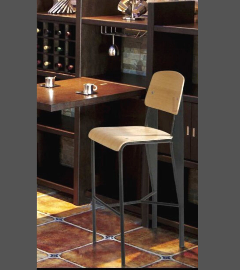 Bar Stool 74cm high Jean Prouve style