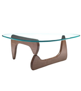 Noguchi Style Glass Coffee Table Large 130cm