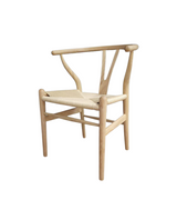 Wishbone Style Dining Chair in Natural Ash Wood