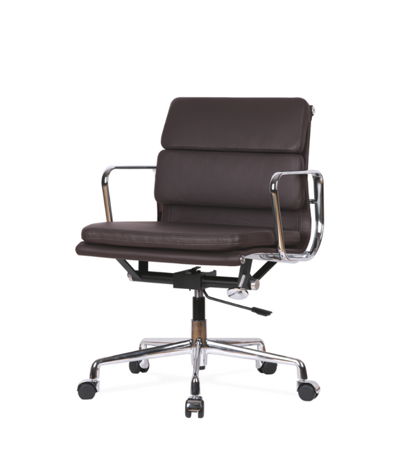 Dark Brown Leather Eames 217 Style Executive Office Chair
