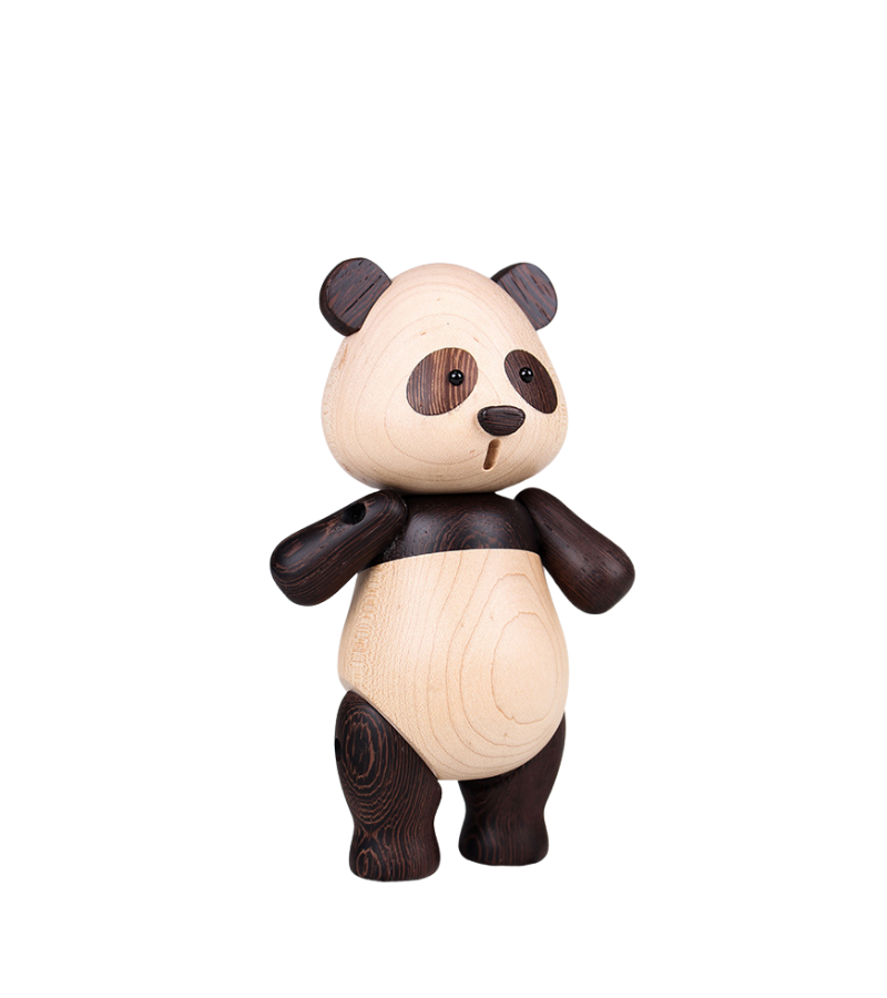 Panda Bear Wood Figurine