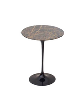 Emperador Brown Marble Lamp Table 50cm round - Onske