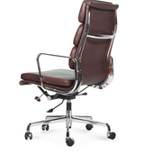 219 Eames Style Office Chair in Aniline Leather High Back Soft Pad