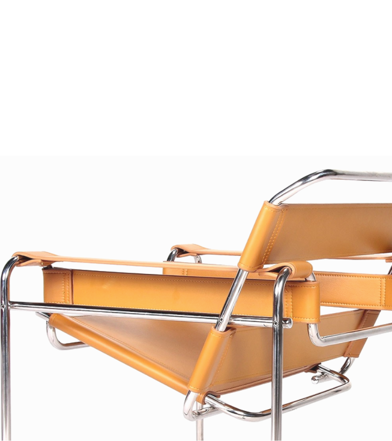 Wassily Style Chair in Premium Leather Onske