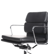 217 Eames Style Executive Office Chair in Black Leather