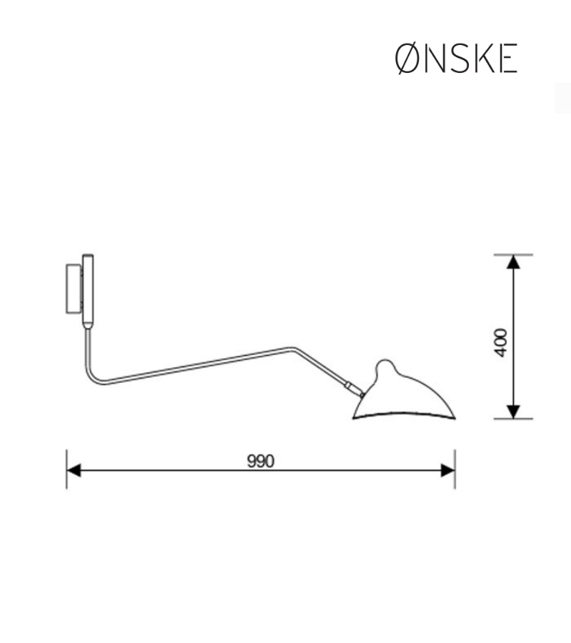Serge Mouille Style One Arm Rotating Wall Lamp - Onske