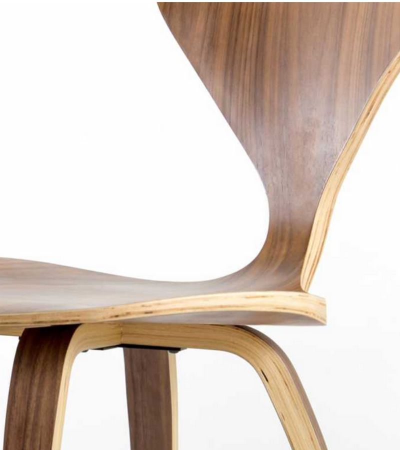 Norman Cherner Style Side Chair Walnut - Onske