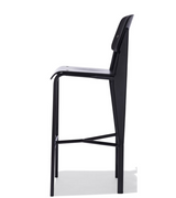 Jean Prouve Style Bar Stool Black Veneer 74cm seat height - Onske
