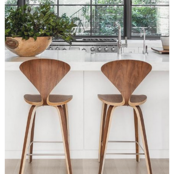 Norman Cherner Style Counter Stool 65cm Seat Height Onske