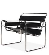 Wassily Chair in Premium Leather Marcel Breuer Style - Onske