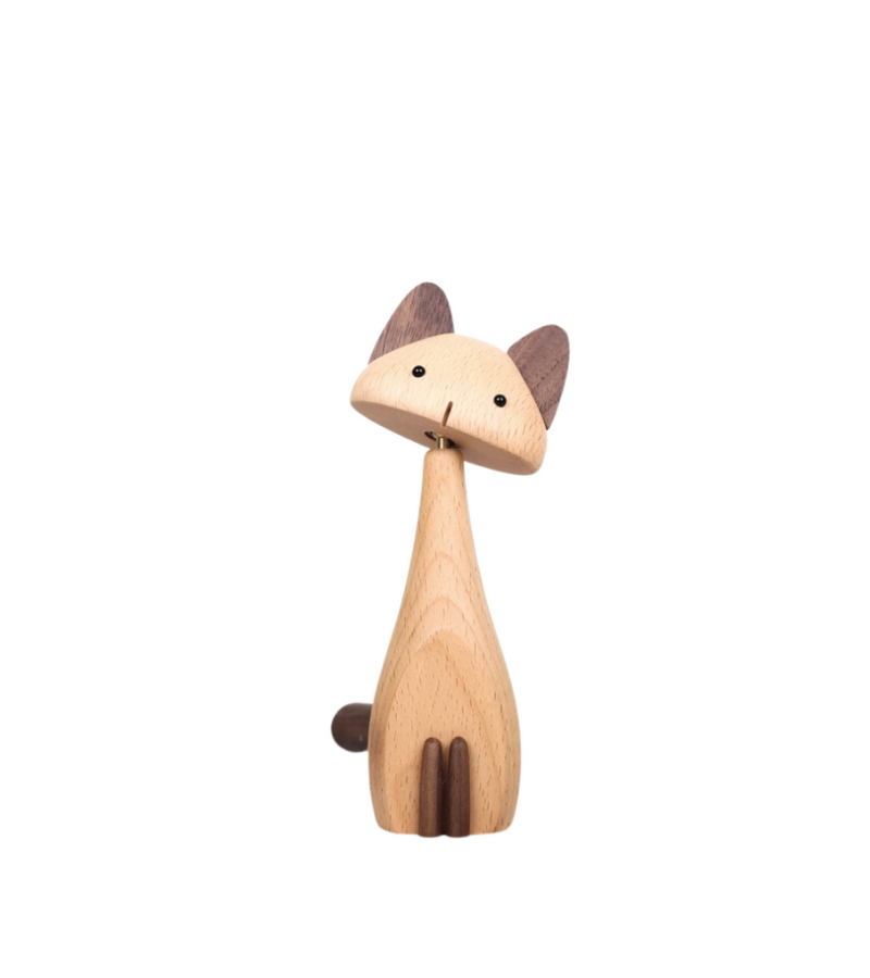 Cat Wooden Figurine