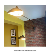 Mouille Style Two Arm Rotating Wall Lamp