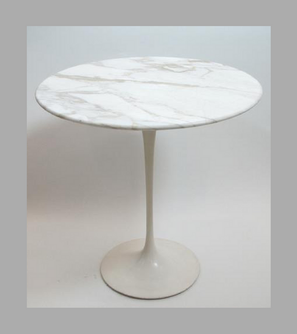 White Marble Tulip Lamp Table - Onske