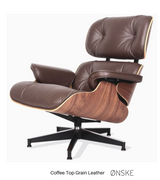 Lounge Chair and Ottoman in Aniline Leather