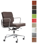 Mid Century EA 217 Style Full Leather Office Chair - Onske