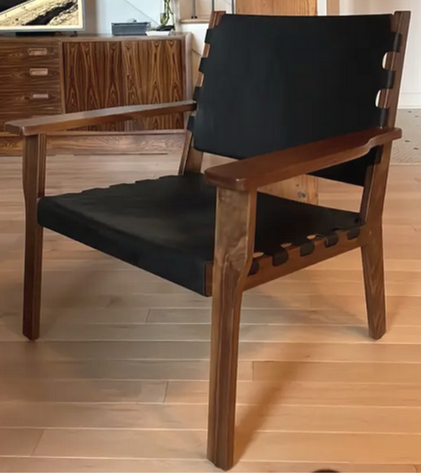 Montana Hunting Style Arm Chair Saddle Leather