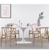 Oval Carrara Marble Dining Table 170cm