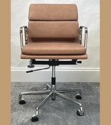Khaki Sand Leather Office Chair