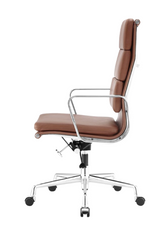 Mottled Tan Genuine Leather High Back Executive Office Chair