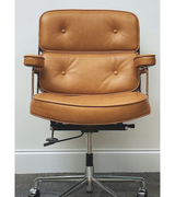 Time Life Lobby Executive Management Office Chair in Vintage Tan Leather
