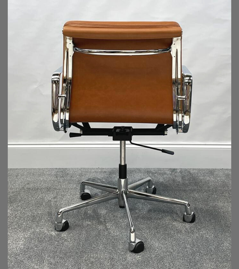 Vintage Tan 217 Style Waxed Leather Office Chair