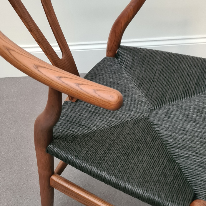 Y Style Dining Chair Walnut with Black Cord