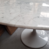 Carrara Marble Tulip Dining Table in Choice of Diameter - Onske